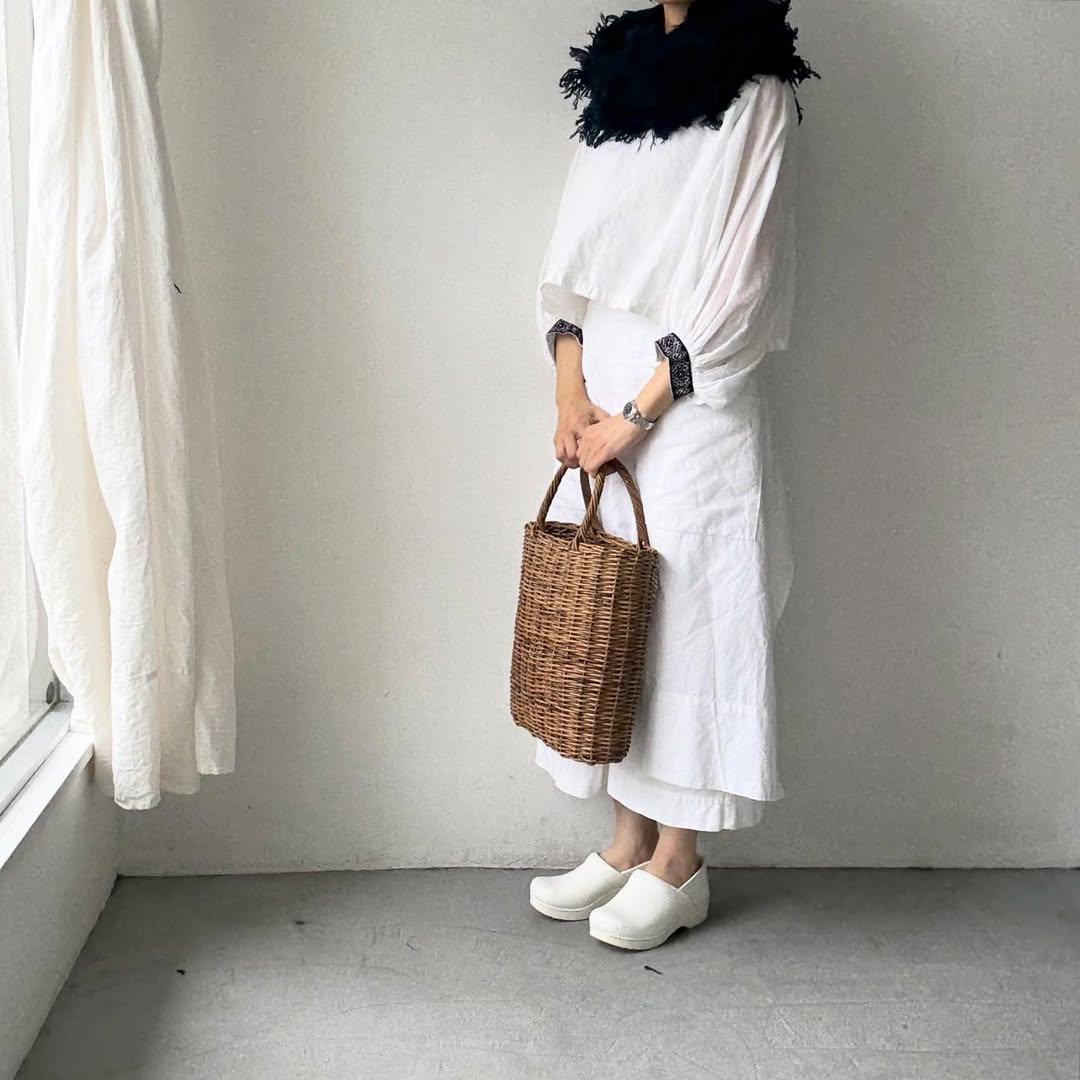 homspun ラムフリンジストール　ネイビー