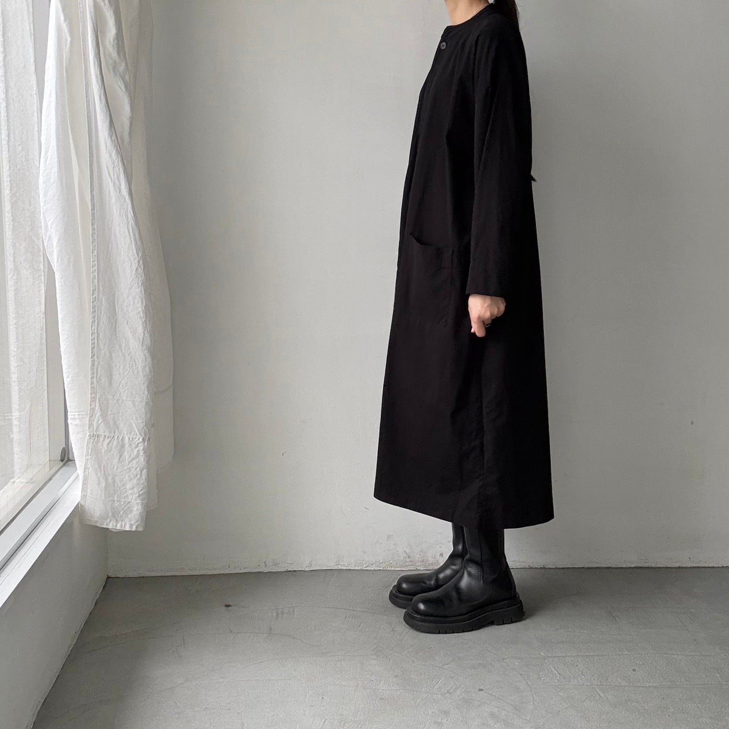 jujudhau デッドストックコットンプルオーバードレス