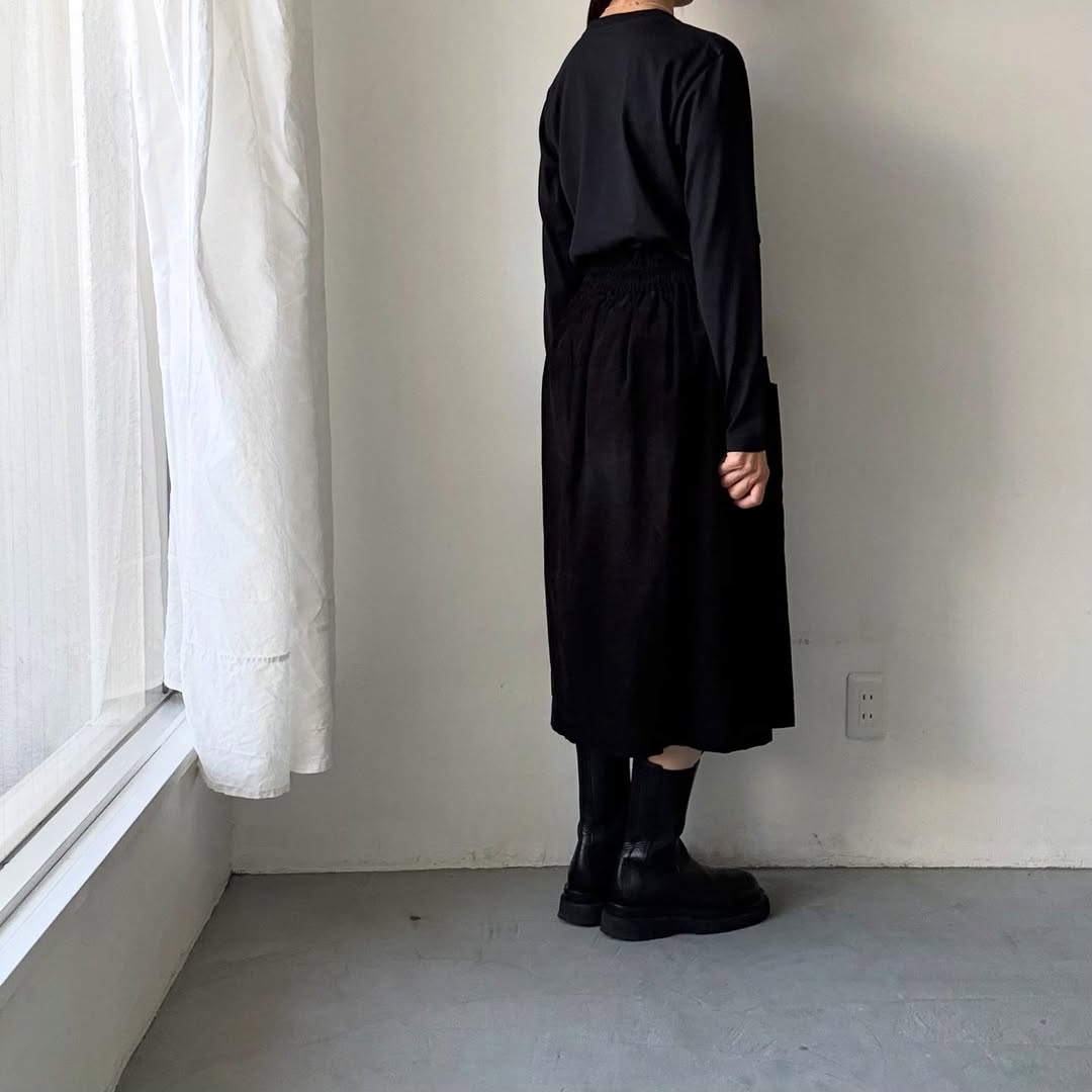 OLDMANS TAILOR OMTラバープリント長袖Tシャツ　ブラック