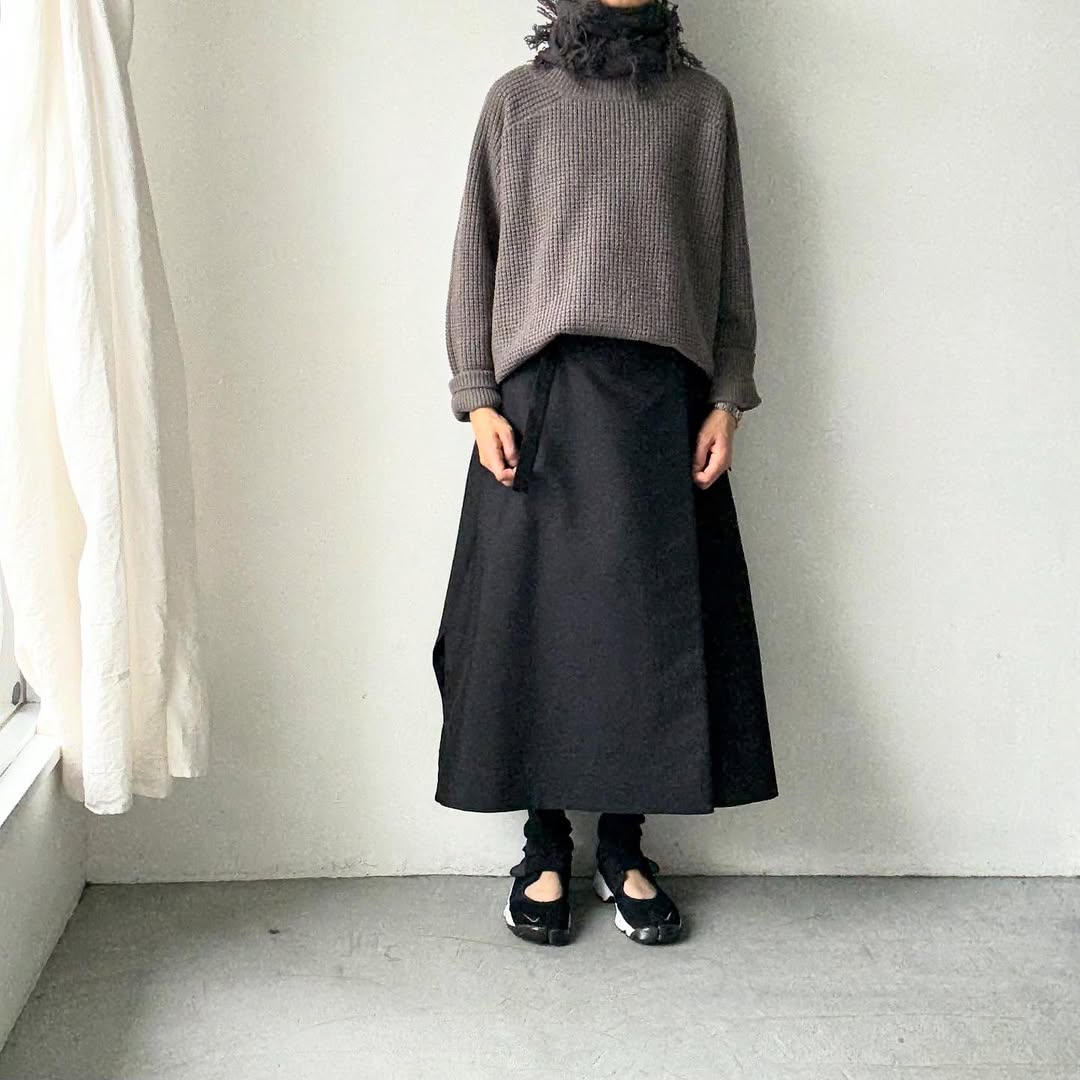 homspun ラムフリンジネックウォーマー　グレー