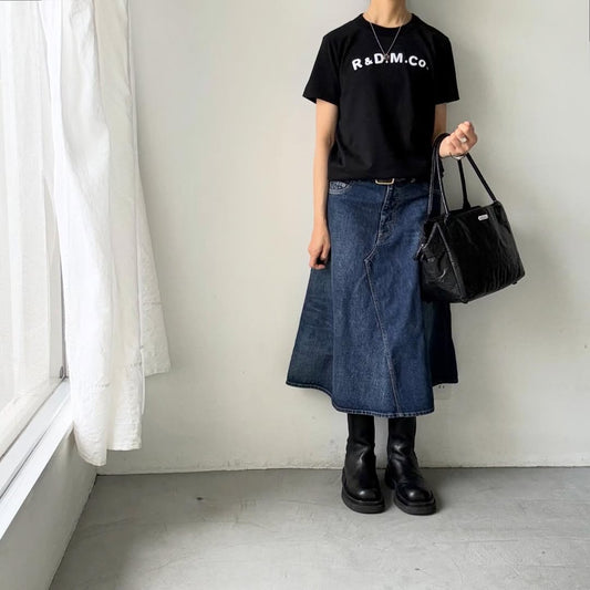R&D.M.Co パイルエンブロイダリーTシャツ