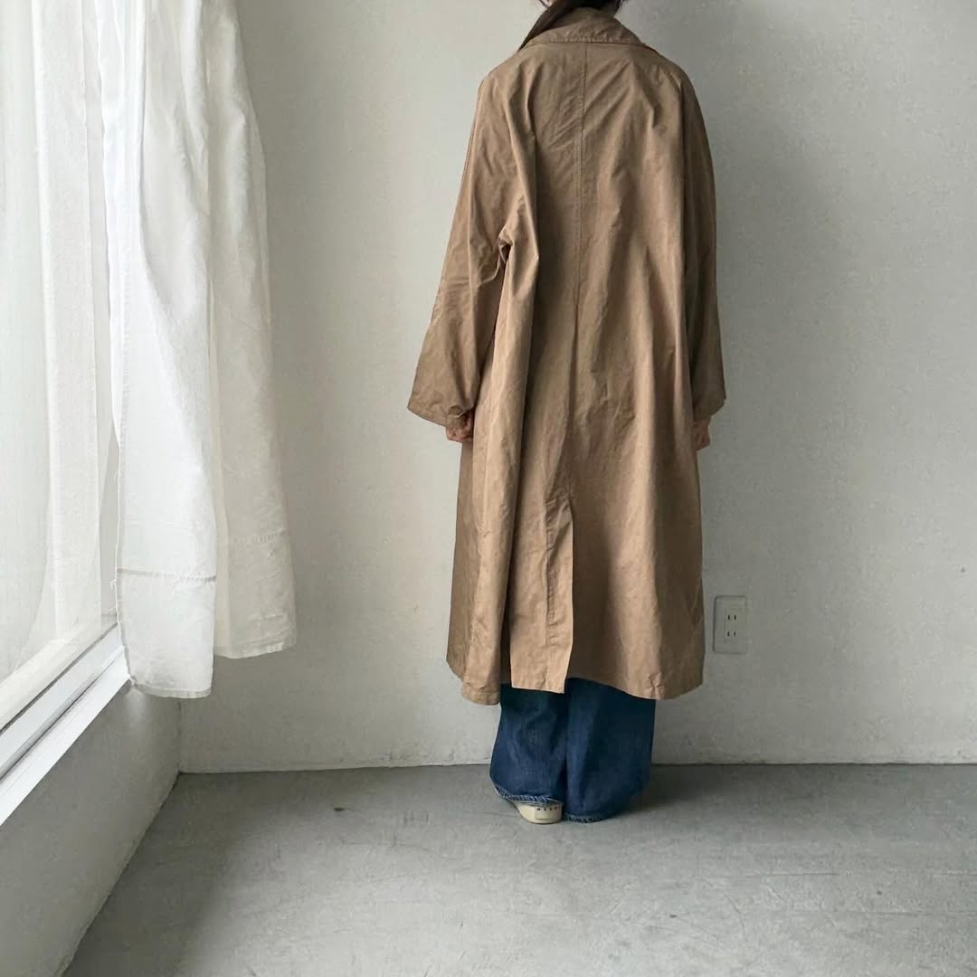 R&D.M.Co ガーメントダイステンカラーコート　ベージュ
