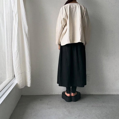 jujudhau コットンダブルボタンシャツ