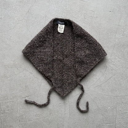 Karakoram アルパカコットントライアングルスカーフ　ダークブラウン