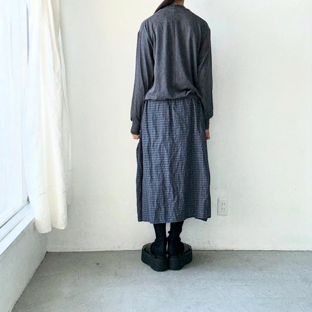 homspun 天竺ハイネックプルオーバー　チャコール