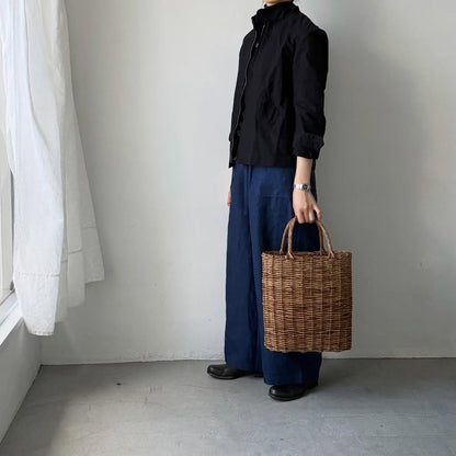 MAGALI インディゴリネンロングパンツ