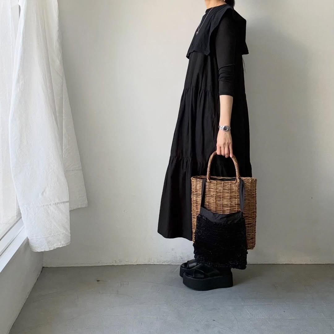 R&D.M.Co ガーメントダイフリルショルダーバッグ