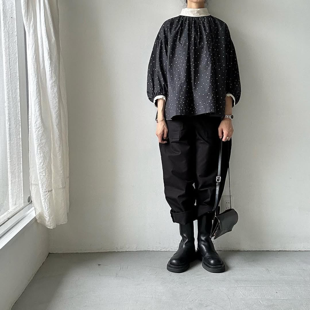 MAGALI コットンリネンスノーウィープルオーバー