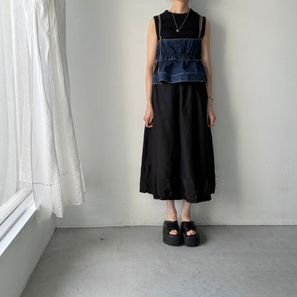 R&D.M.Co 　シルクサテンドッキングバルーンスカート