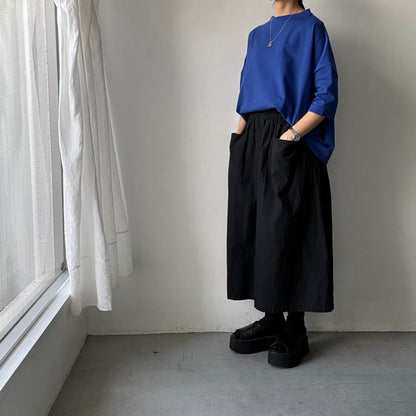 🟡水曜日入荷分予約受付中🟡 Linenya  テラヴェ7分袖Tシャツ　ブルー