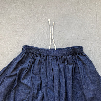 jujudhau デッドストックデニムギャザースカート