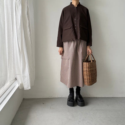 atelier d'antan Taineコットンジャケット　ダークブラウン