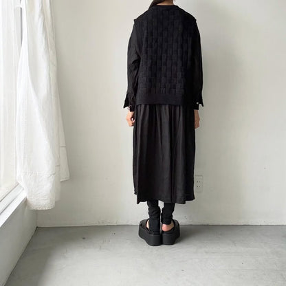 atelier naruse  コットンバスケット編みニットベスト