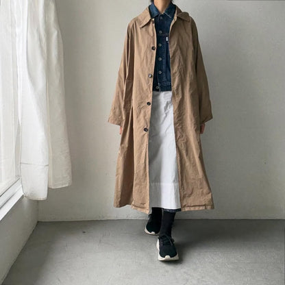 R&D.M.Co ガーメントダイステンカラーコート　ベージュ