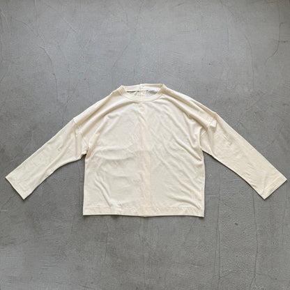R&D.M.Co  ドロップキャンディボタンロングスリーブTシャツ　ナチュラル