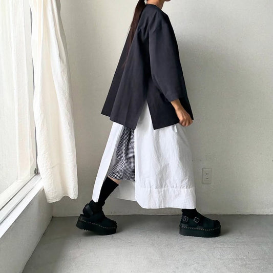 atelier d'antan Bouvetコットンプルオーバー　  ダークグレー