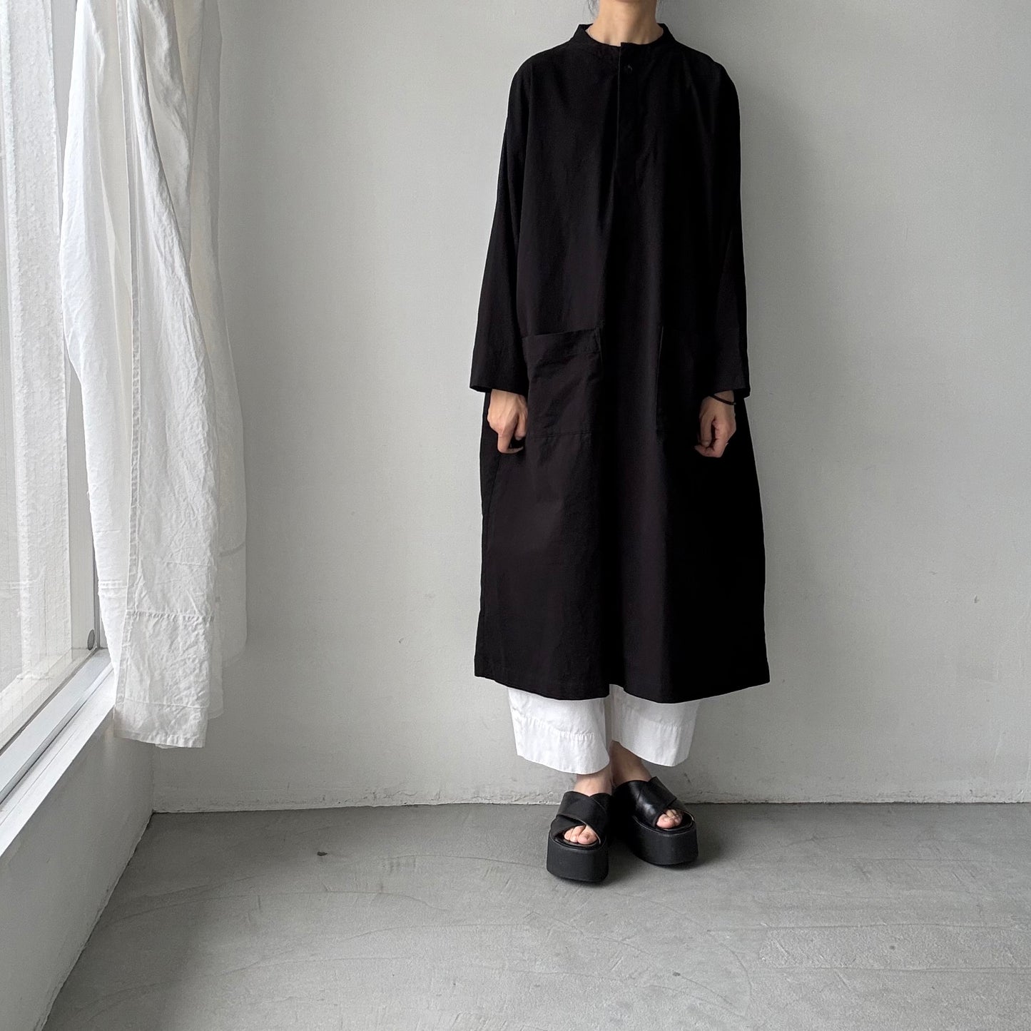 jujudhau デッドストックコットンプルオーバードレス