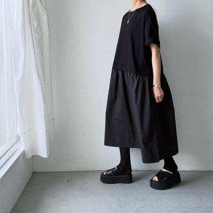 cion コットンTシャツコンビワンピース