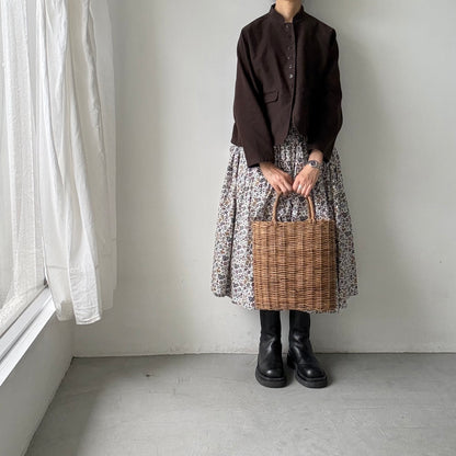atelier d'antan Taineコットンジャケット　ダークブラウン