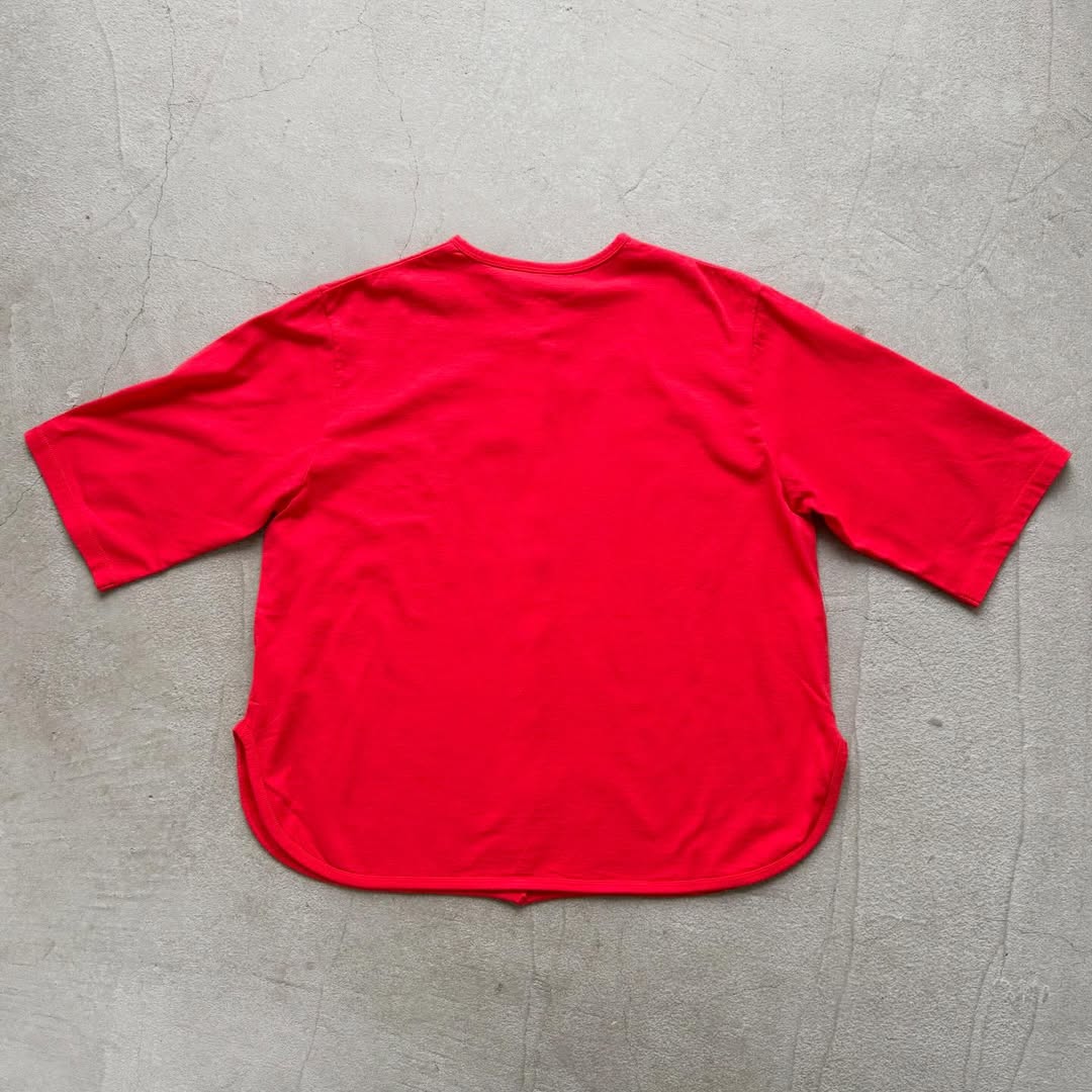 homspun  天竺5分袖カーディガン
レッド