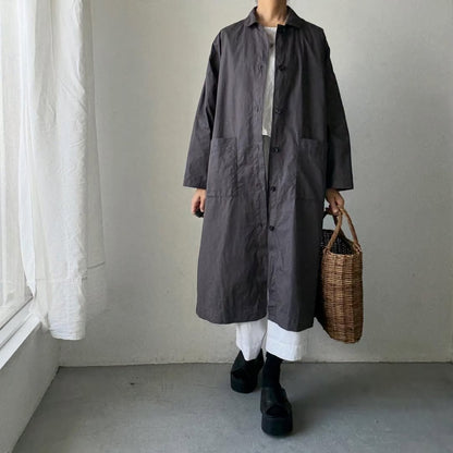 jujudhau  デッドストックコットンワークコート　グレー