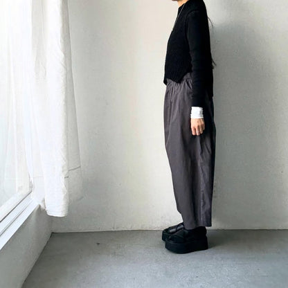 jujudhau  デッドストックコットンワイドパンツ　グレー