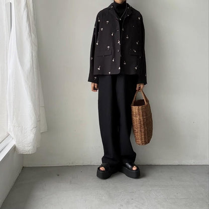 atelier naruse  コットンリネンテーラードジャケットnohara