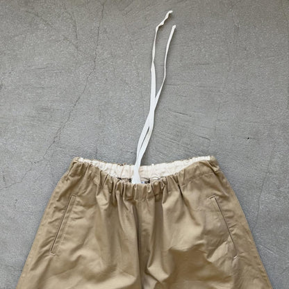 ゴーシュ  オーガニックダックコットンストレートラインパンツ　ベージュ