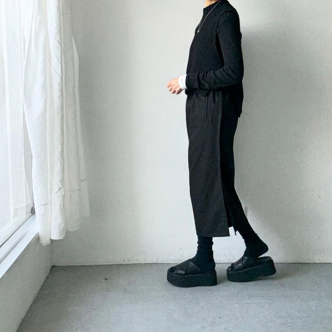 ゴーシュ  オーガニックダックコットンアシンメトリースカート　