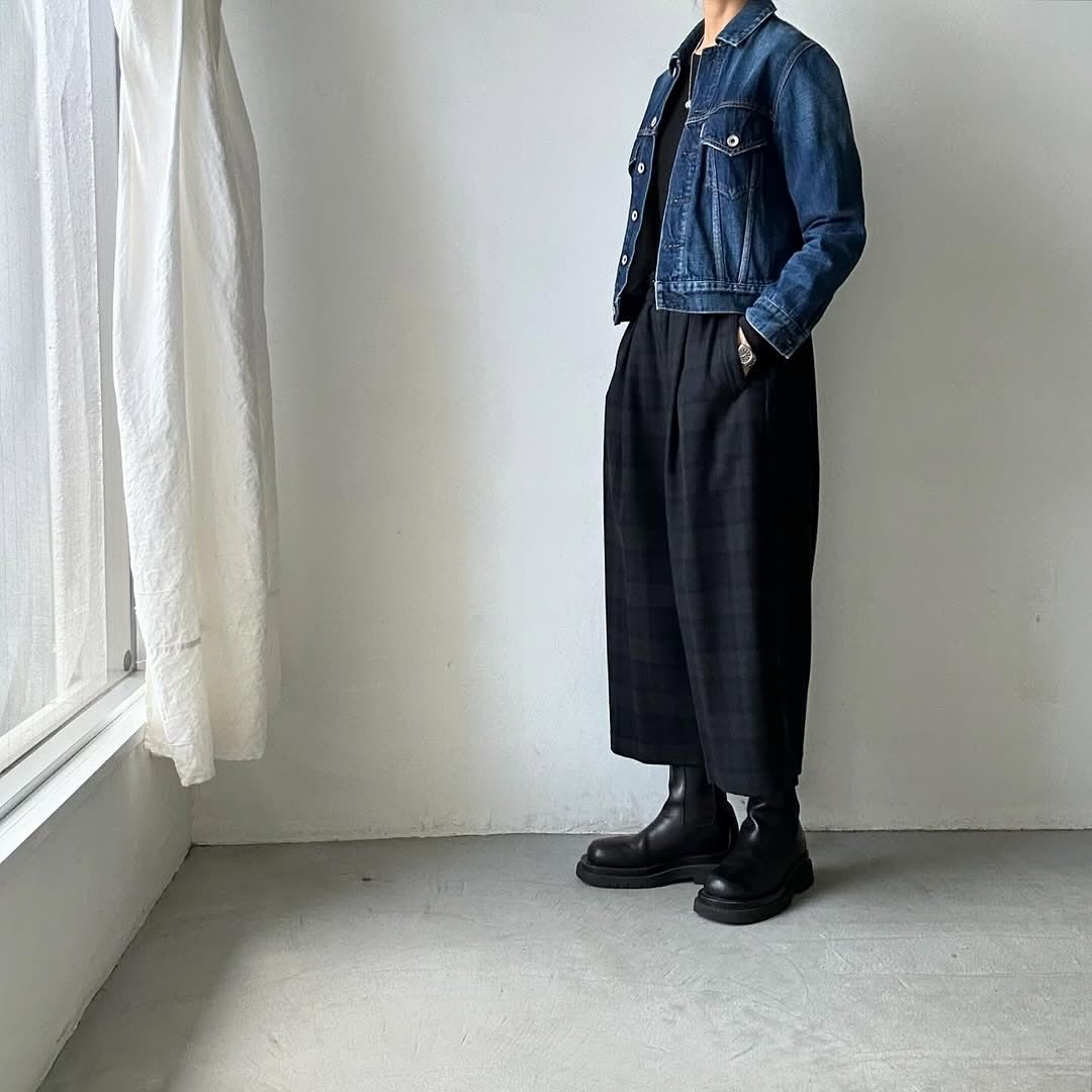 atelier naruse ウールフラノガウチョパンツ