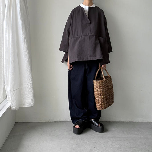 atelier d'antan Bouvetコットンプルオーバー　  ダークグレー