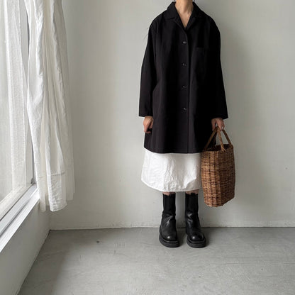 atelier d'antan Godardコットンコート　ブラック
