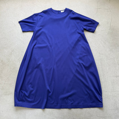 atelier naruse  コットンカットソーコクーンワンピース　ネイビーブルー