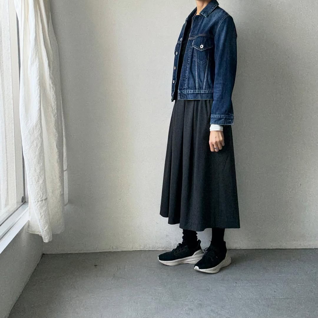 Linenya  ウールタックスカート