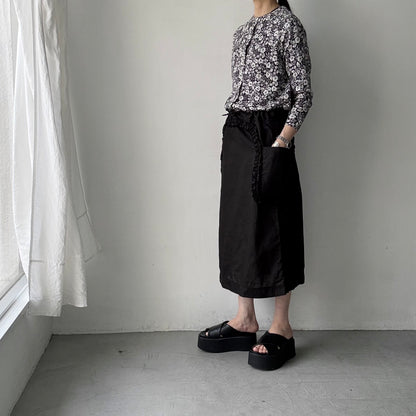 R&D.M.Co  リネンガーメントダイフリルデコレーションスカート