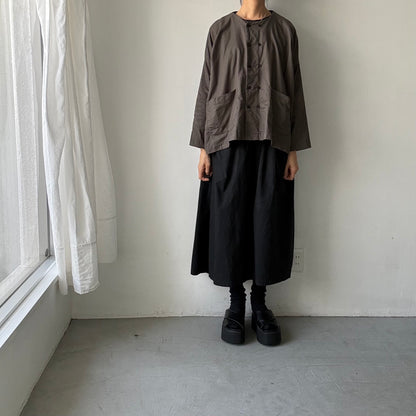 jujudhau コットンダブルボタンシャツ