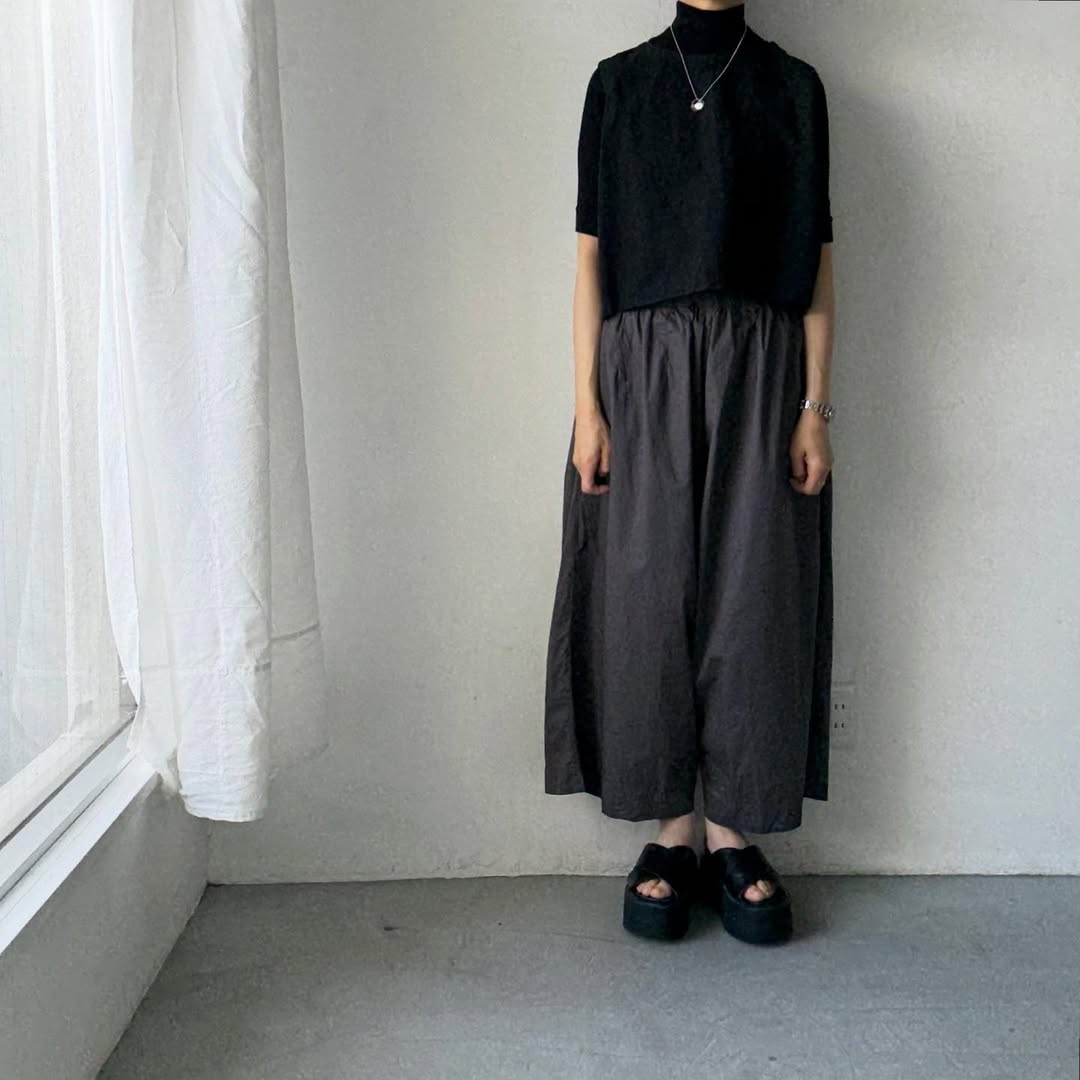 jujudhau  デッドストックコットンワイドパンツ　グレー