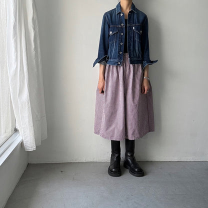 homspun ギンガムチェックタイプライターキュロットパンツ