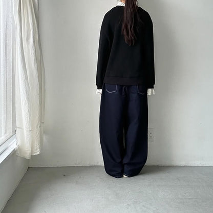 MAGALI クォーターニットフリルプルオーバー