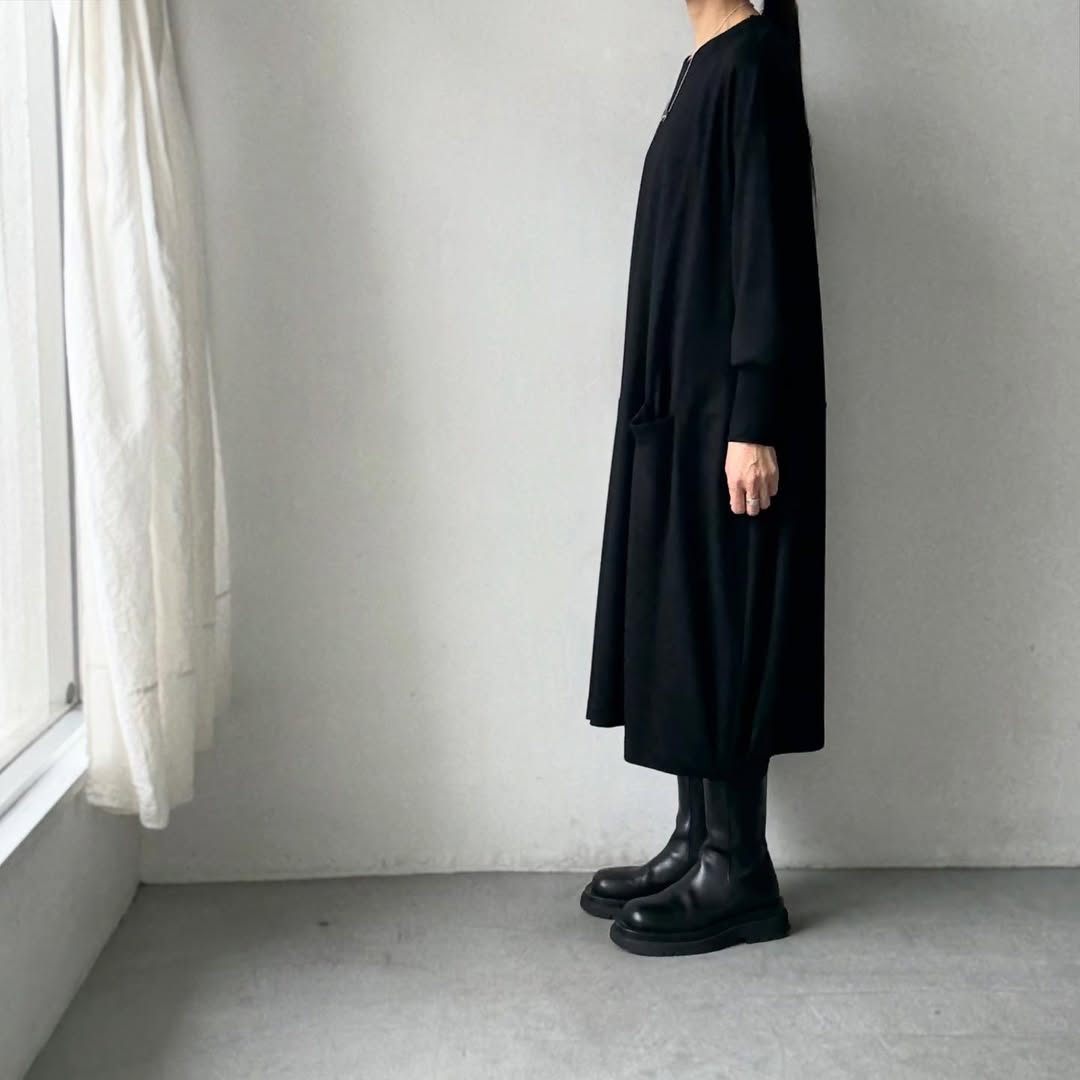 atelier naruse  スムースウールコクーンワンピース　size1