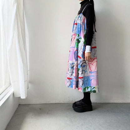 ayanoguchiaya　アートワークプリント2wayスカートドレス