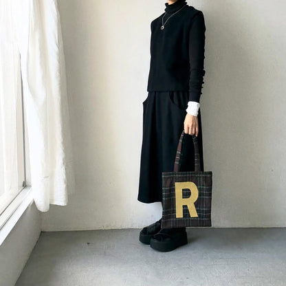 R&D.M.Co  ウールタータンチェックRトートバッグ