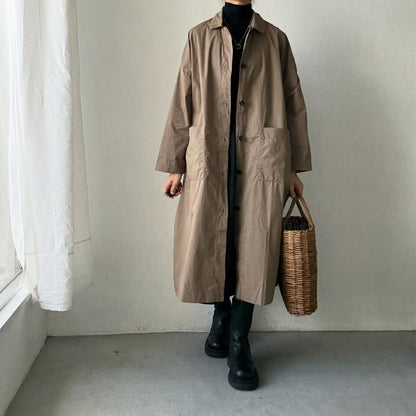 jujudhau  デッドストックコットンワークコート　カーキ