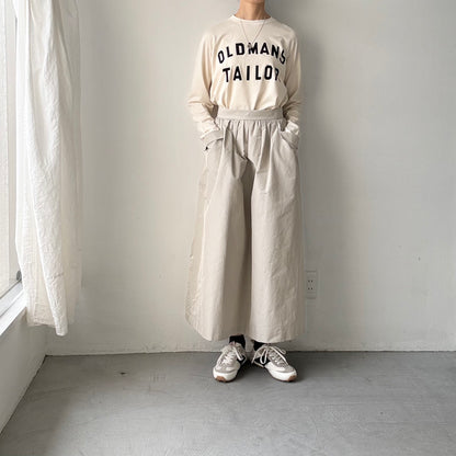 OLDMANS TAILOR OMTフロッキープリントロゴ長袖Tシャツ
