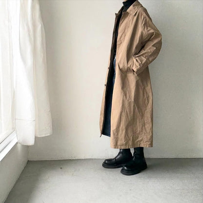 R&D.M.Co ガーメントダイステンカラーコート　ベージュ