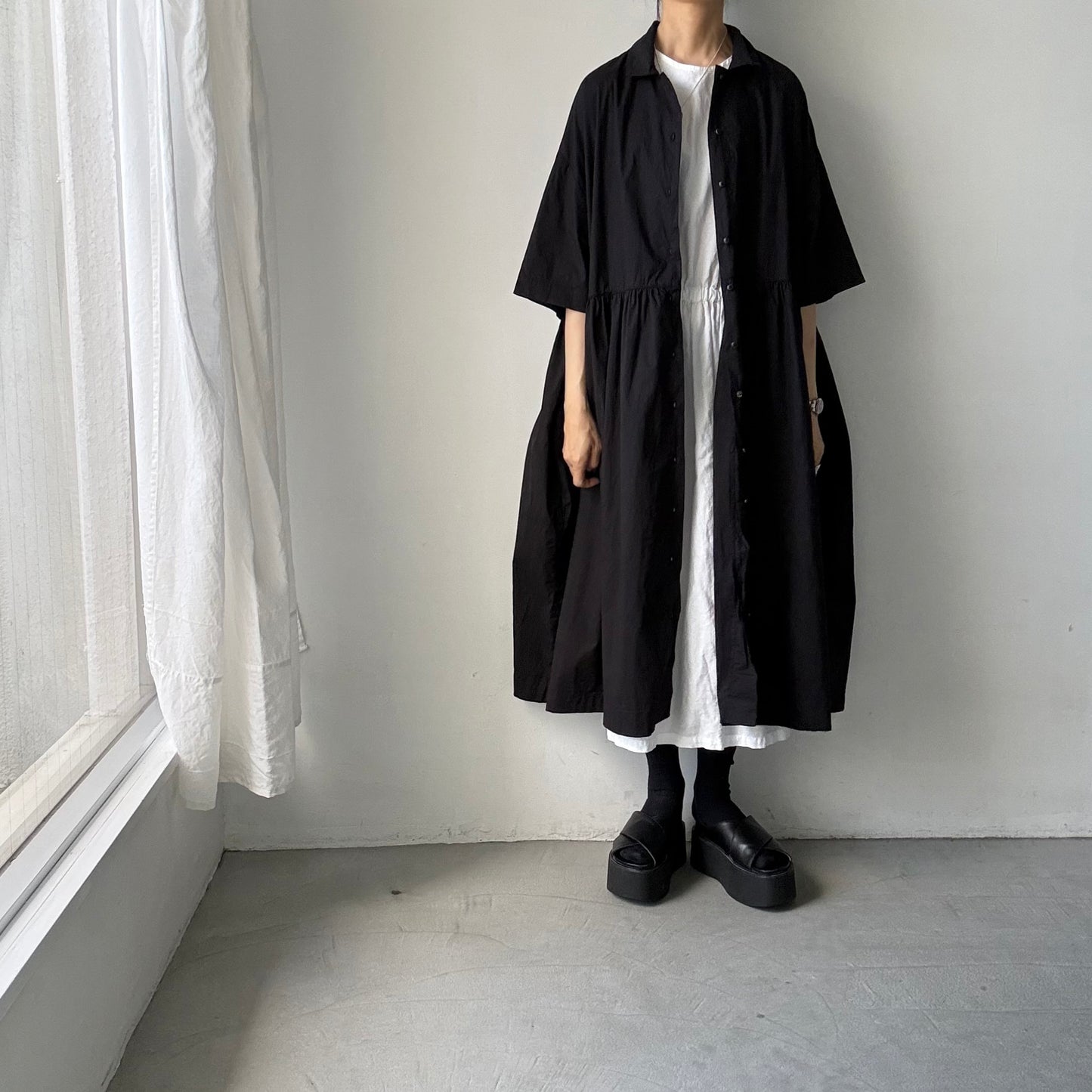 jujudhau  ハーフスリーブドレス