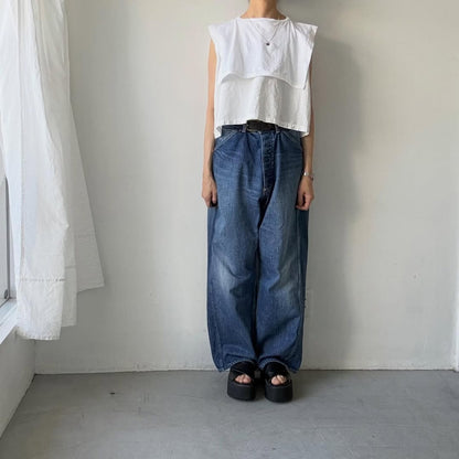homspun  天竺スクエア付け襟　ホワイト