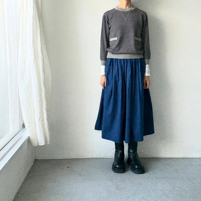 R&D.M.Co  ウールカシミアポケットプルオーバー　ボーダー