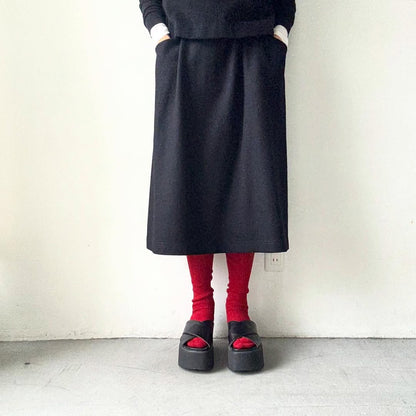 homspun コットンウールかのこ編みハイソックス　レッド