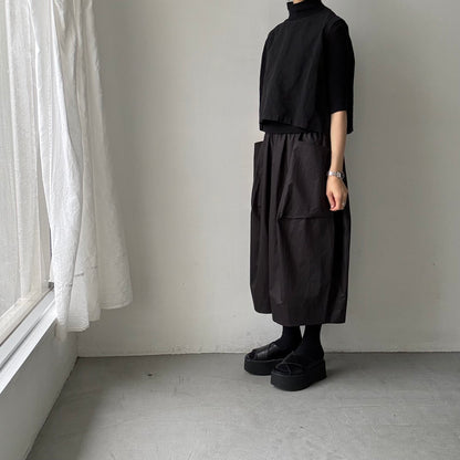TENNE HANDCRAFTED MODERN ビッグポケットキュロット　ブラック